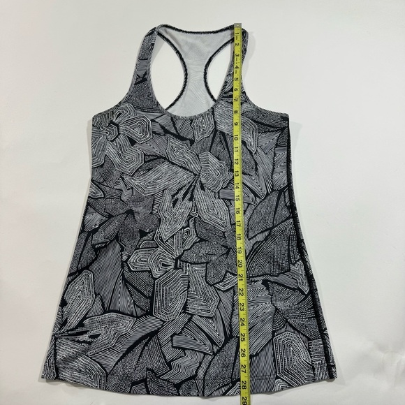 Lululemon Cool Racerback Tank Top Dottie Tribe White Black - Picture 4 of 5